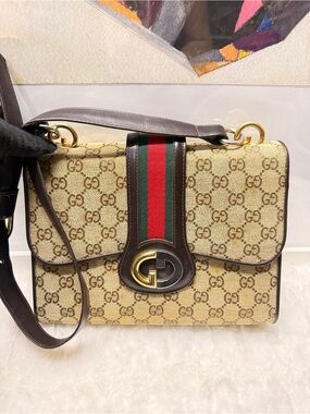 ❤️ GUCCI-06 07 Princy Shoulder Bag Monogram Canvas
